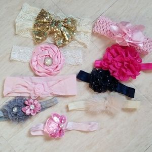 Lot of baby girl headbands